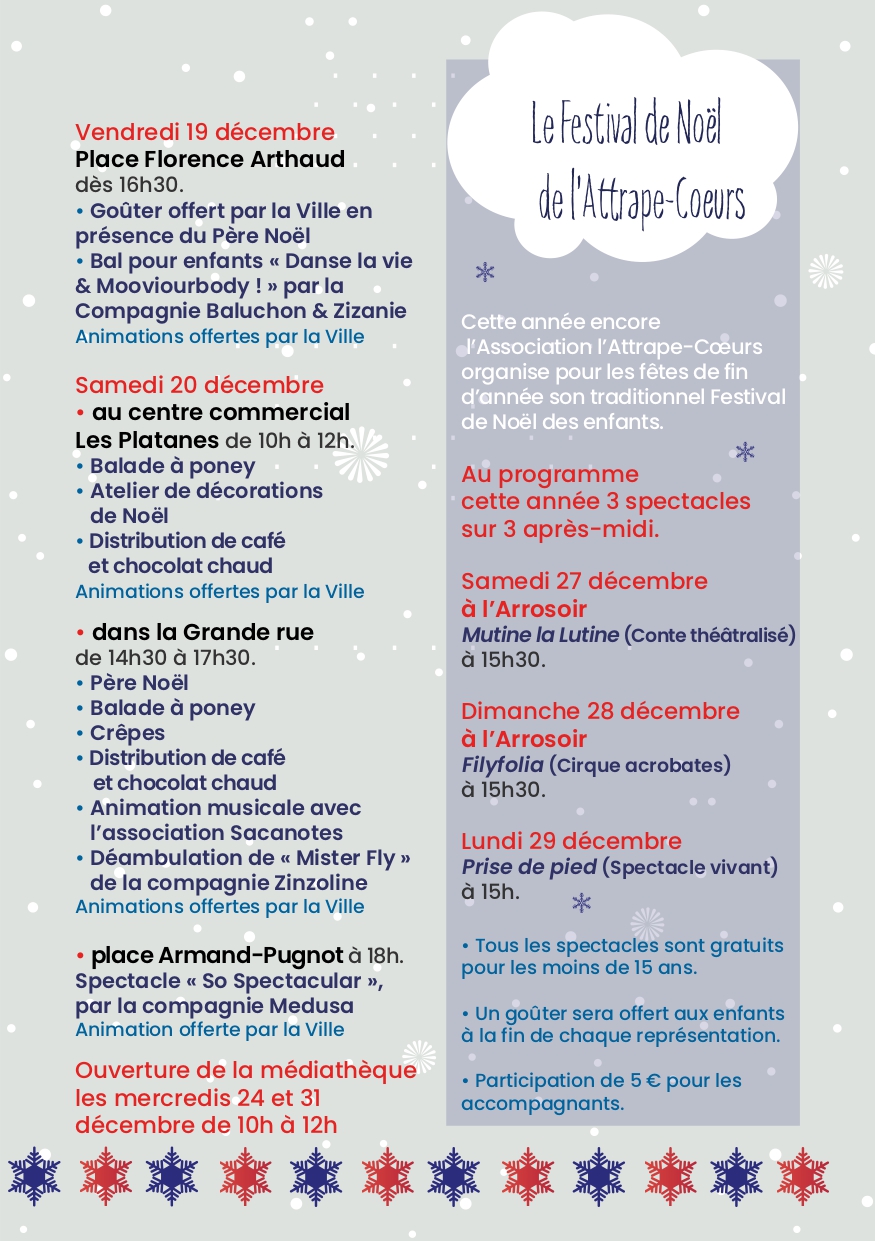 programme animations noël