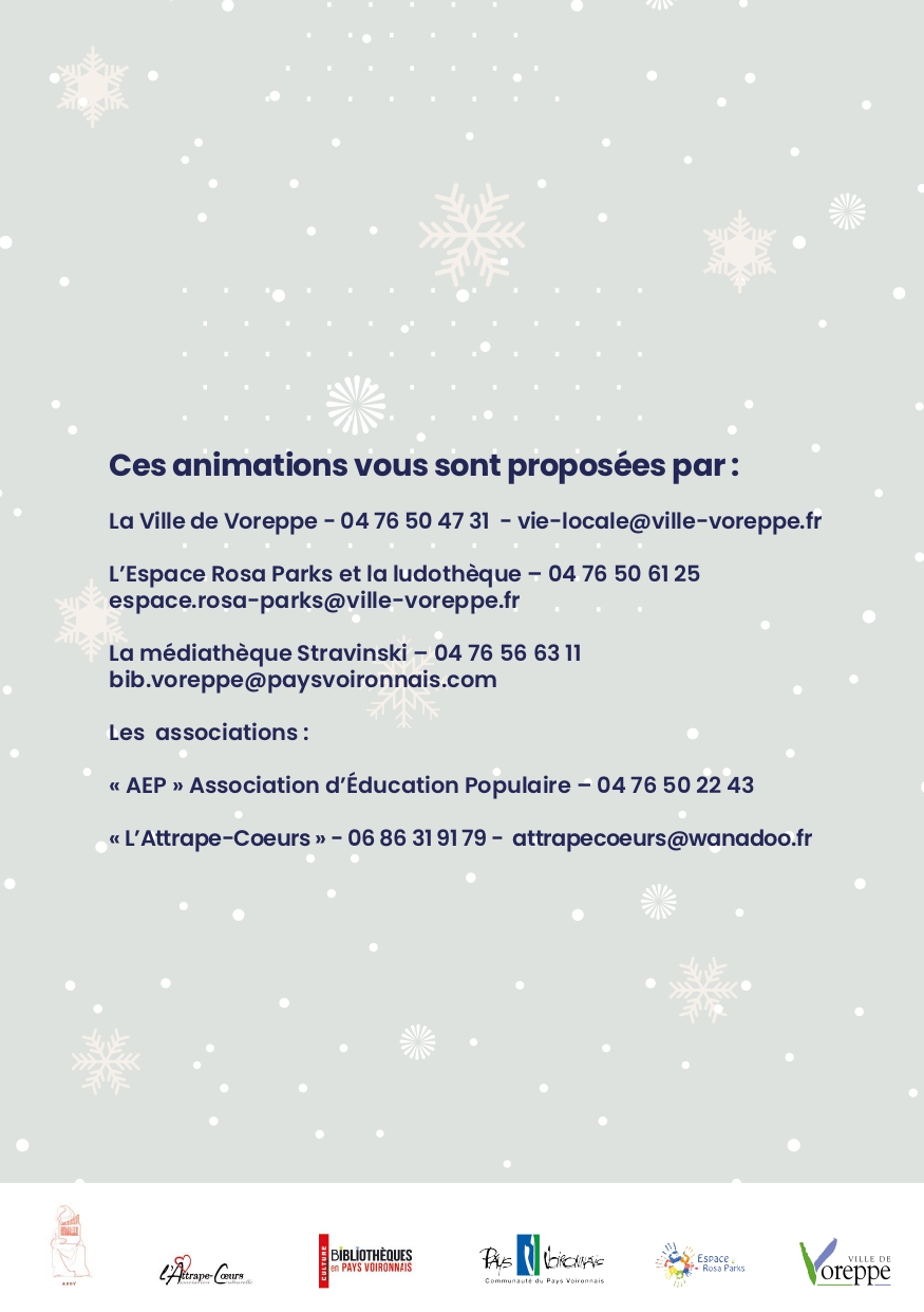 programme animations noël