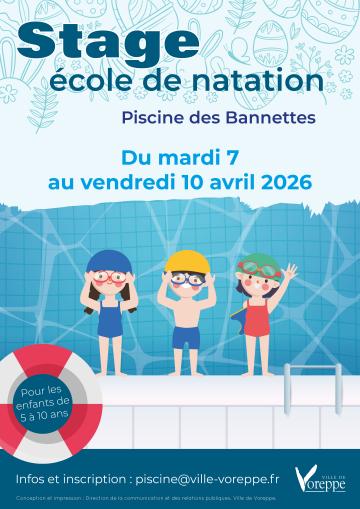 affiche stage natation