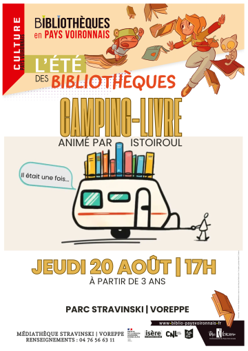 affiche camping livre