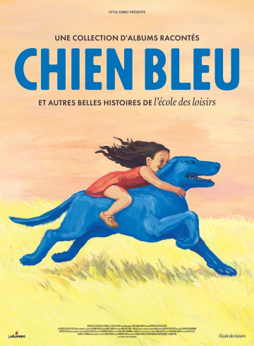 Affiche chien bleue